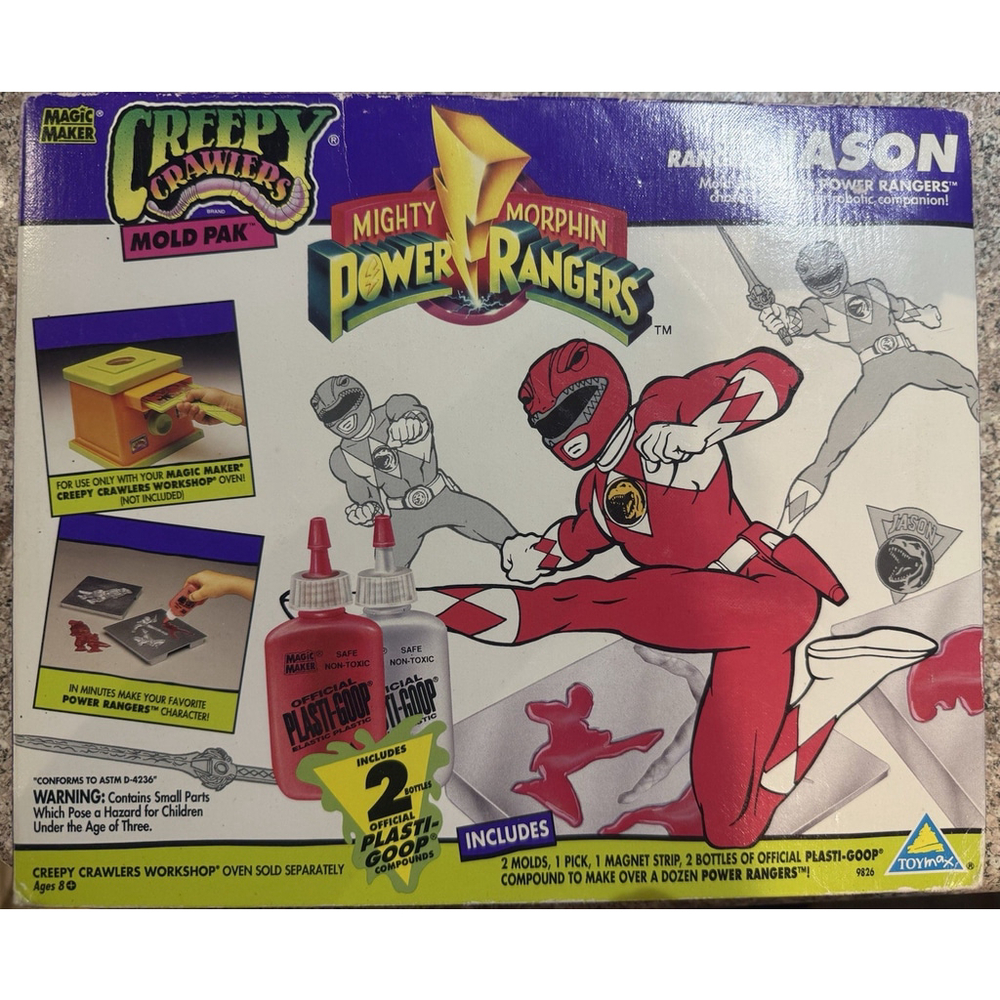 NEW 1994 Mighty Morphin Power Rangers Creepy Crawlers Jason Red Toymax USA NIB
